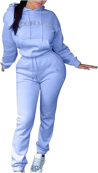 Amazon.com: YUNDAN Conjunto de chándal para mujer de forro polar cálido de  terciopelo de manga larga con capucha y pantalones de chándal : Deportes y  Actividades al Aire Libre