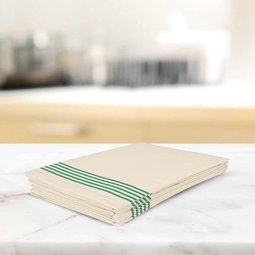 Miniatura 3 de Set de 6 trapos de cocina de algodón reciclado, ecológicos, suaves y absorbentes, se pueden usar lavar y secar platos, 18 x 28 pulgadas, azul