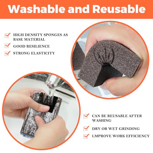 Cnnzdo 8Pcs Sanding Sponge, 60/80/100/120/180/220/280/320 Coarse/Medium/Fine/Superfinegrit Sanding Block thumb #3
