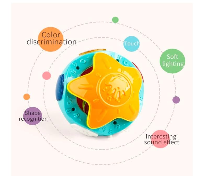 Image of GENIE'S Toy Bus - Hand Rattle Baby Infant Educational Toys I Baby Toys Musical Color Ball I I BPA Free & Sensory Learning Toy for Kids Age 4+ Months