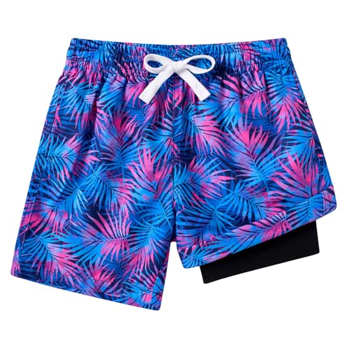 westwolf Boys Swim Trunks with Compression Liner Kids Boxer Briefs Bathing Suit 7-20 Years Old Swimming Shorts Quick Dry