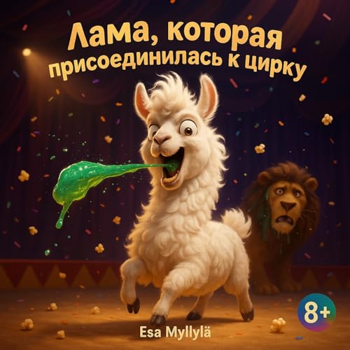 Page de couverture de Лама, которая присоединилась к цирку 8+