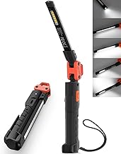 Rechargeable 400LM Mechanic Work Light, Magnetic Flashlight with 230° Rotate and Hook, LED Work Light for Car Repair, Emergency, Grill, Outdoor Work (1 Pack)