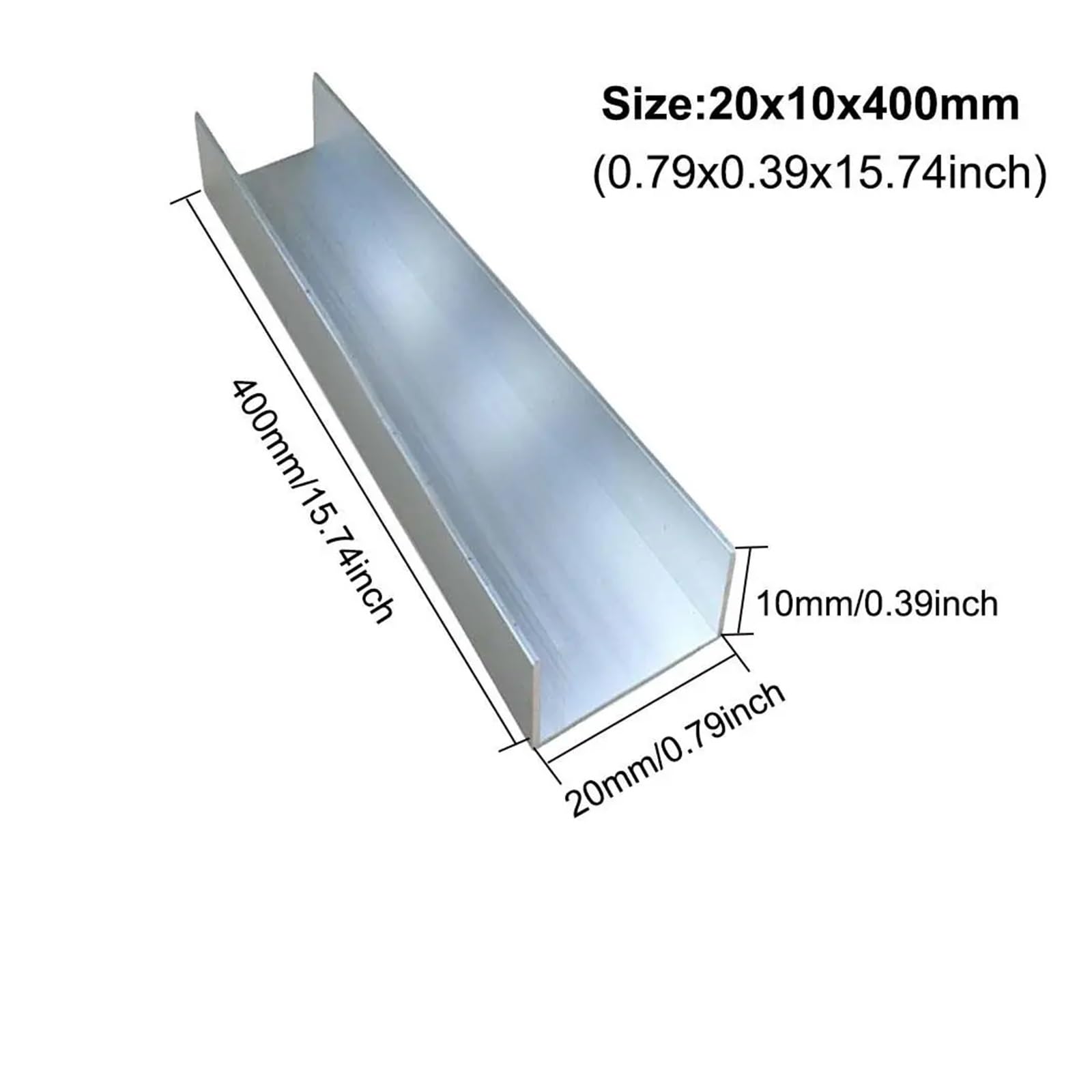 Slot for Telaio A Canale A Forma Di U In Alluminio Da 5 Pezzi