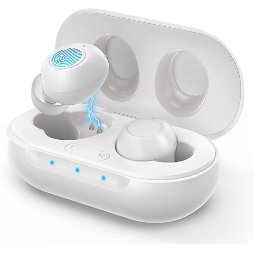 Hearing Amplifier, Inner-Ear Hearing aid 16 Channels Digital Sound Process , Smart Touch Control (A-white)