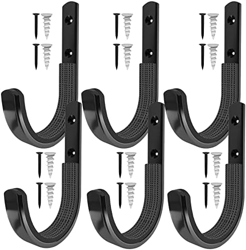 Gun Rack Wall Mount, Horizontal Gun Racks for Wall Metal Shotgun Hangers for Storing Rifles, Shotguns and Bows, Gun Mount Holder Hooks for Wall Storage (Black 3pair)