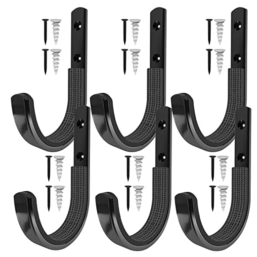 Gun Rack Wall Mount, Horizontal Gun Racks for Wall Metal Shotgun Hangers for Storing Rifles, Shotguns and Bows, Gun Mount Holder Hooks for Wall Storage (Black 3pair)