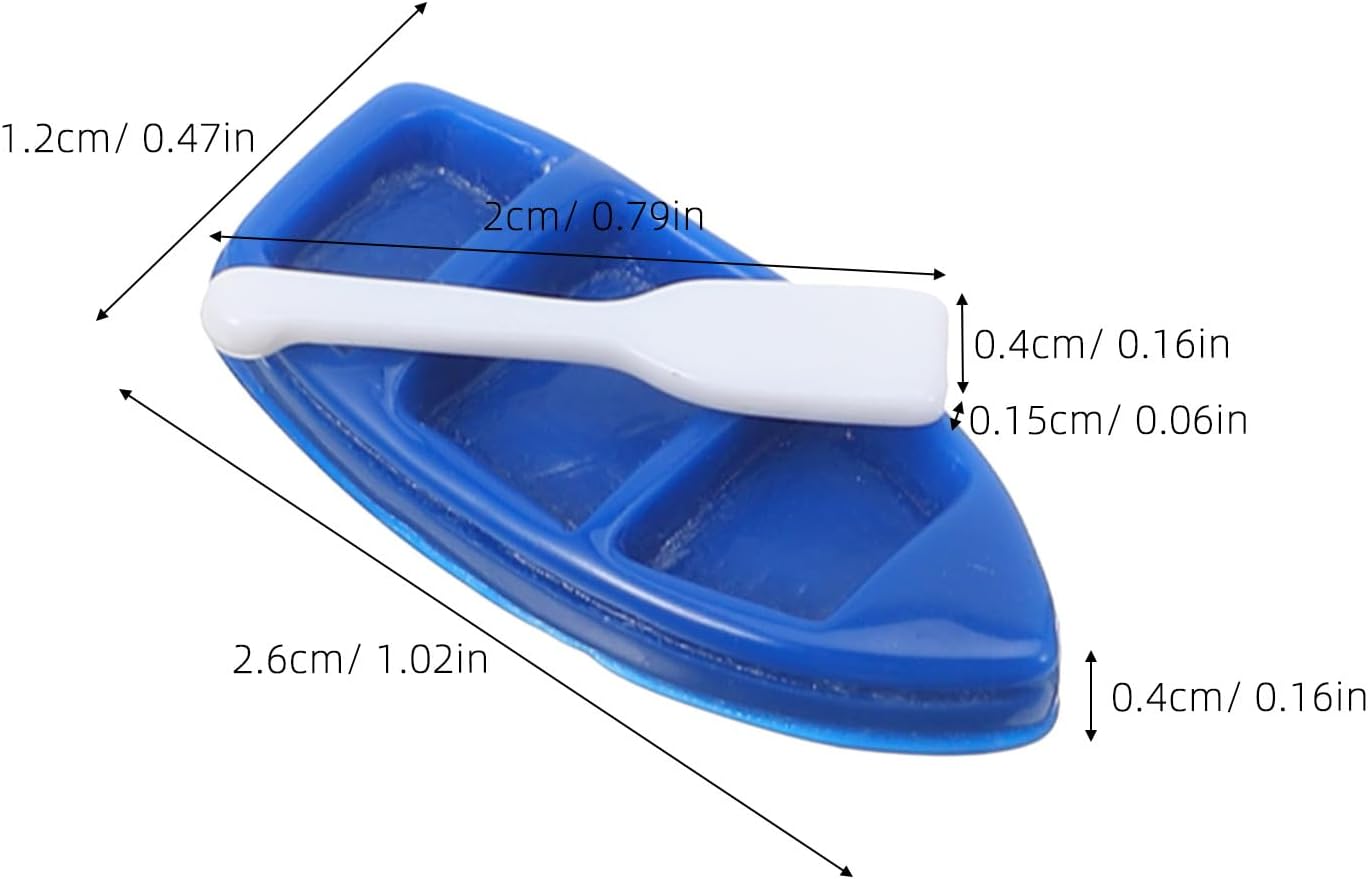 ARTIBETTER 25 Sets Mini Sailboat Decor - Mini Boat Paddle Model - Decorative Boat Canoe for Fairy Garden & Micro Landscape Decor Aquarium Diorama Supplies