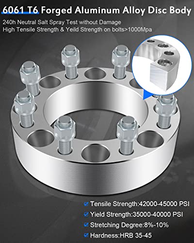 Wheel Spacer 8X170,Eccpp Wheel Spacers Adapters 2Pcs 2" 8X170 To 8X170 125Mm For F250 F350 Super Duty Excursion Truck 14X1.5 Studs #TOP4