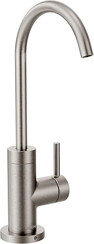 Moen, K-S5530BLS, grifo para bebidas moderno con sistema de filtración opcional (se vende por separado), inoxidable, color negro, S5530SRS