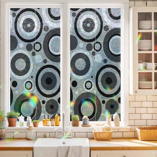 Vinilo para ventana decorativo vidrio gris 17.7x39.3 pulg miniatura 2
