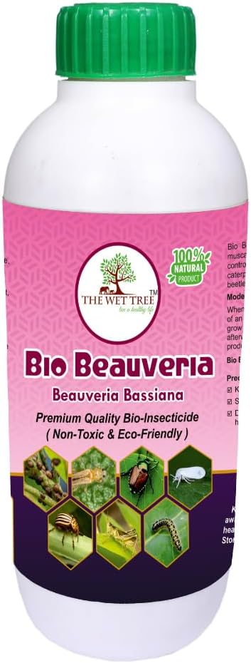 Bio Beauveria (Beauveria Bassiana (2 x 10^8 Spores/ml)) Liquid | Bio Pesticide | Insecticide for Plants (500ml)