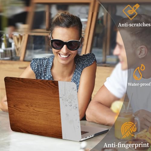 Coque MacBook Pro 13 grain de bois 1448 finition premium avec protection clavier fine