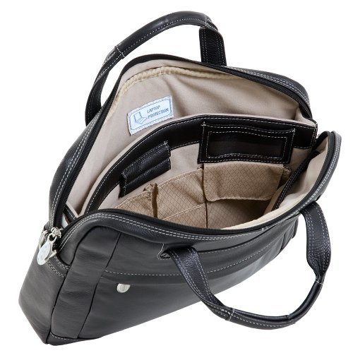 McKLEIN 17" Large Leather Laptop & Tablet Briefcase- BRIDGEPORT- Brown4