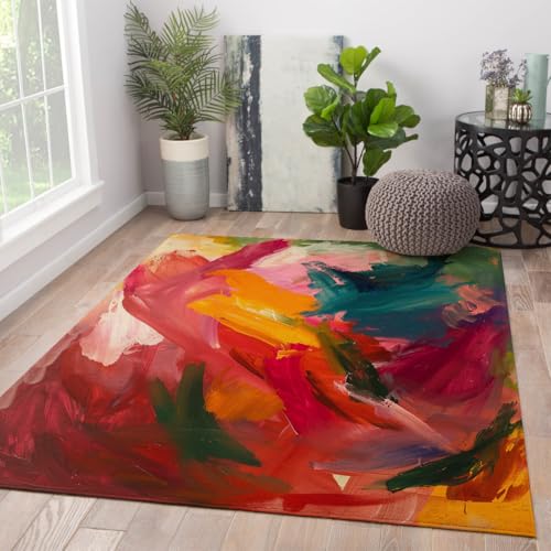 Tapis lavable multicolore art moderne pour chambre et salon 60x90 - 4