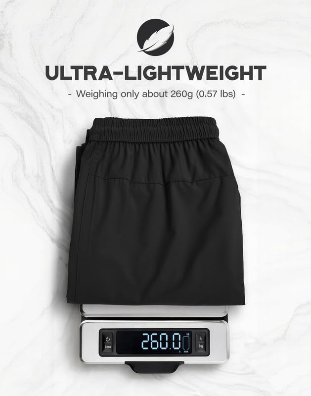 Men's Lightweight Hiking Pants Quick Dry Workout Sweatpants | Athletic Pants with Zipper Pockets, Elastic Waist, Water Resistant, Breathable Stretch, Jogger for Golf Gym Outdoor Travel - image 6