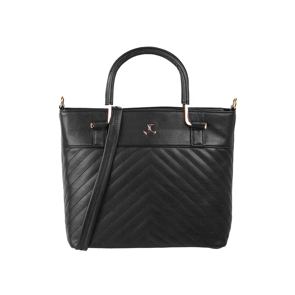 Mochi Black Faux Leather Premium Zipper Casual Handbag For Women (66-7256) (B09CGW2Y6P) Amazon Price History, Amazon Price Tracker