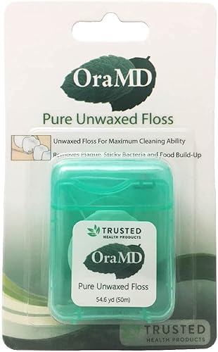 Miniatura 2 de OraMD Oral Care - Hilo dental puro sin encerar, 54.6 yardas, sin PFAS, sin productos químicos, resistente a las roturas, eliminación de placa sin