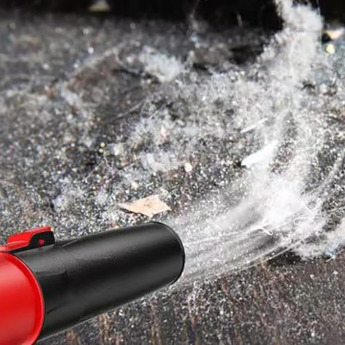 Souffleuse à neige sans fil pour éviter le mal de dos devant le garage