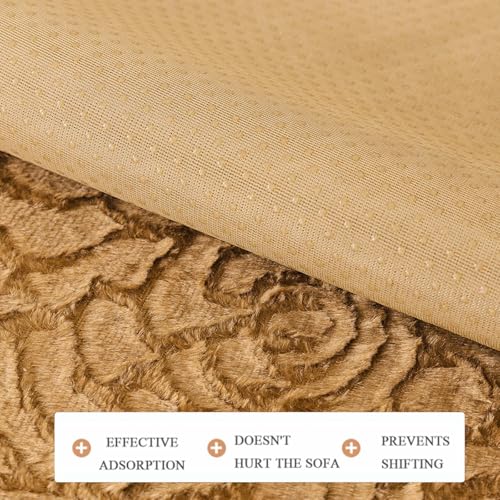 Housse canapé velours douce et infroissable pour causeuse grise - 4