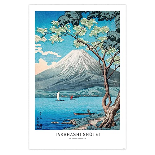 Close Up Takahashi Shotei - Póster de El Fujisan del lago Yamanaka, 61 x 91,5 cm