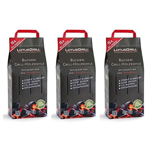 Lotus Grill in legno di faggio Carbone 2,5 kg sacchetto set da pezzi