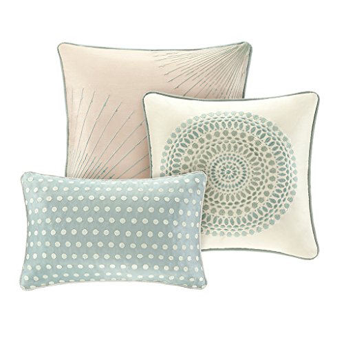 Madison Park MP10348 Baxter Comforter Set, Queen, Blue Beachfront Decor