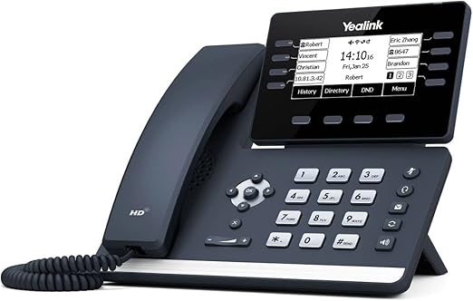 Yealink T53W IP Phone, 12 VoIP Accounts. 3.7-Inch Graphical Display. USB 2.0, 802.11ac Wi-Fi, Dual-Port Gigabit Ethernet, 802.3af PoE, Power Adapter Not Included (SIP-T53W)