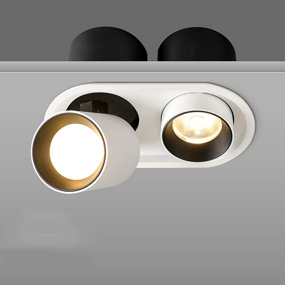 Plafonnier LED 12W ajustable spot encastrable downlight de plafond anti-éblouissement