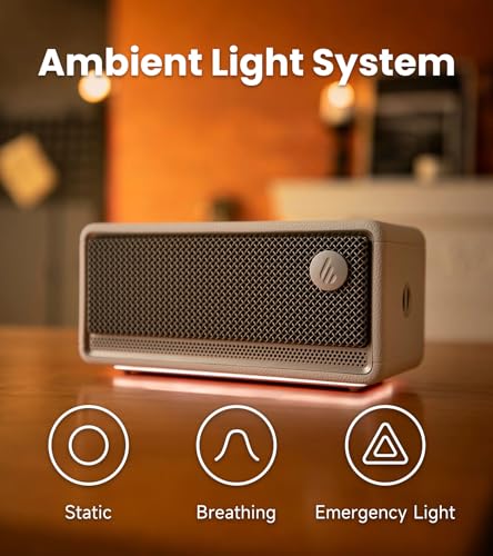 Image of Edifier ES60 Bluetooth Speaker, 9H Playtime, IP66, Ambient Light, Ivory