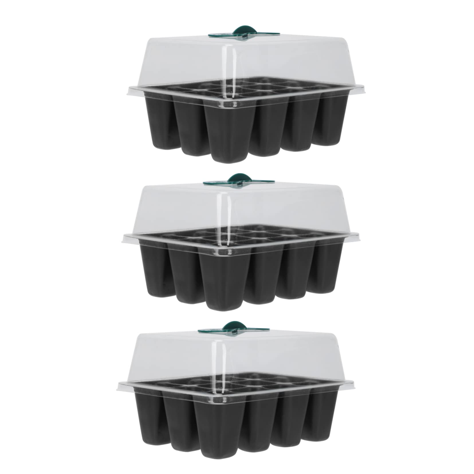 Abaodam 2 Set Scatola per Germinazione Piante Vassoi per Semina per Piante Vassoi Germinazione E Resistenti per Giardinaggio E Coltivazione Semi 3 Pezzi*2