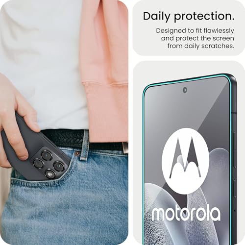 Image of FIRST MART Tempered Glass for Motorola Edge 70 5G with Black Camera Ring Guard & Installation Kit | HD Clear Edge-to-Edge Screen Protector, Scratch Resistant, Case-Friendly | Pack of 1