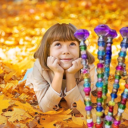 Feniyue Fairy Beaded Garden Stakes Fairy Wand Garden Stakes Handcrafts, Colorful Glass Insert Ornament Garden Decor, Flower Pot Decor, Handmade Fairy Wand Gifts For Children 6Pcs #TOP6
