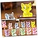 TOPPERFUN 12pcs Miniature Resin Figurines Animal Ornaments for Decor Tiny Night Glow Statues in Multiple Colors