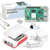 Raspberry Pi 5 Starter-Kit 16GB RAM | 128GB Edition | Offizielles 27W Netzteil | Offizielles Gehäuse mit Lüfter | 4K Micro-HDMI Kabel | Aluminium-Kühlkörper | Ideal für Smart Home & Home Assistant