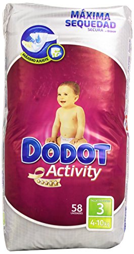 Dodot Pañales para Bebés Activity, Talla 3, 6-10 kg - 58 unidades
