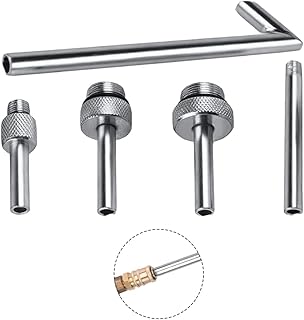 Transmission Fluid Oil Filling Filler Adapter Strong Tightness 5pcs Oil Change Tools Not Easy to Rust Transmission Fluid Fill Adapter Compatible for V.W/A.UDI MT Manual Gearbox, AISIN 09G, CVT, DSG