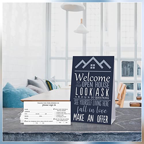 Marspark 100 Pieces Real Estate Agent Open House Sign 5.1 x 2.6 Inch Registry Visitor Sign in Cards Book Guest Registry 5.1 x 7.9 Inch Guest Display Cards for Agent Brokers Supplies - Image 7