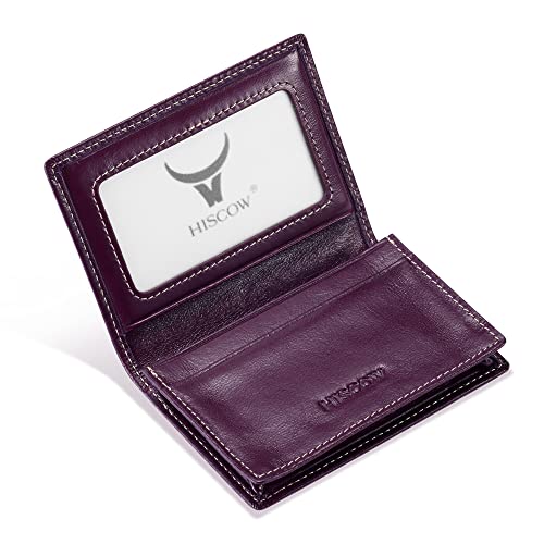 Image of HISCOW Business Card Holder with Large Compartment - Full Grain Leather