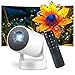 Salange Portable Beamer 2026, Klein Handy Beamer unterstützt 8K 1080P mit WiFi 6 und Bluetooth 5.4, Android 14.0, 180°Dreh, HiFi-Lautsprecher 5 W, integrierter Heimkino