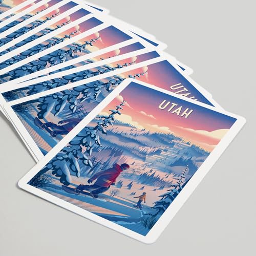 Lantern Press Utah Shred The Gnar naipes poker 52 cartas miniatura 5