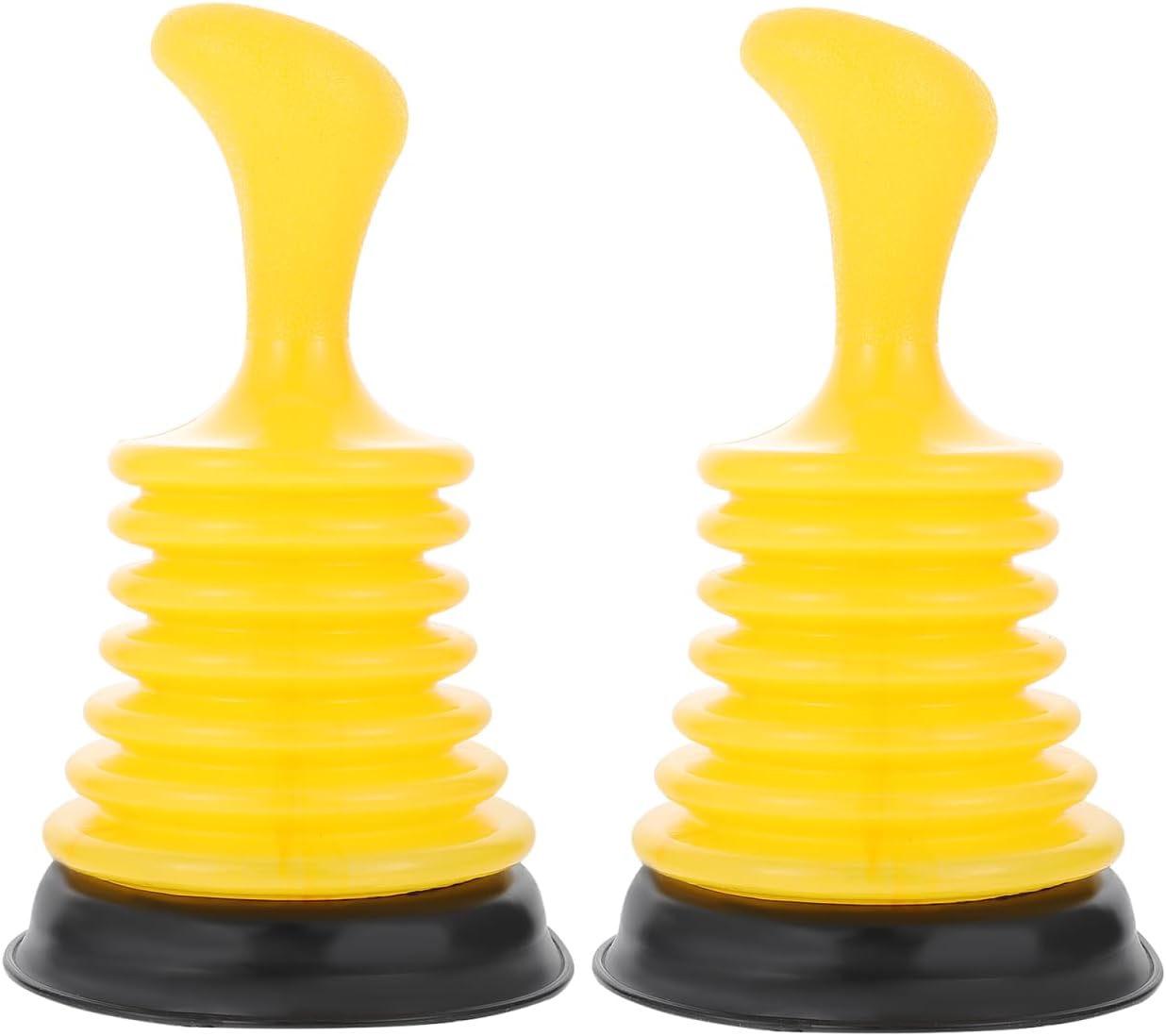 Uonlytech Sink Plunger 2-Pack Drain Plunger for Bathroom and Kitchen Sink Unclogging Rubber Plumbers with Ergonomic Handle 7.08 X 4.21 X 4.21 in for Home Drain Cleaning