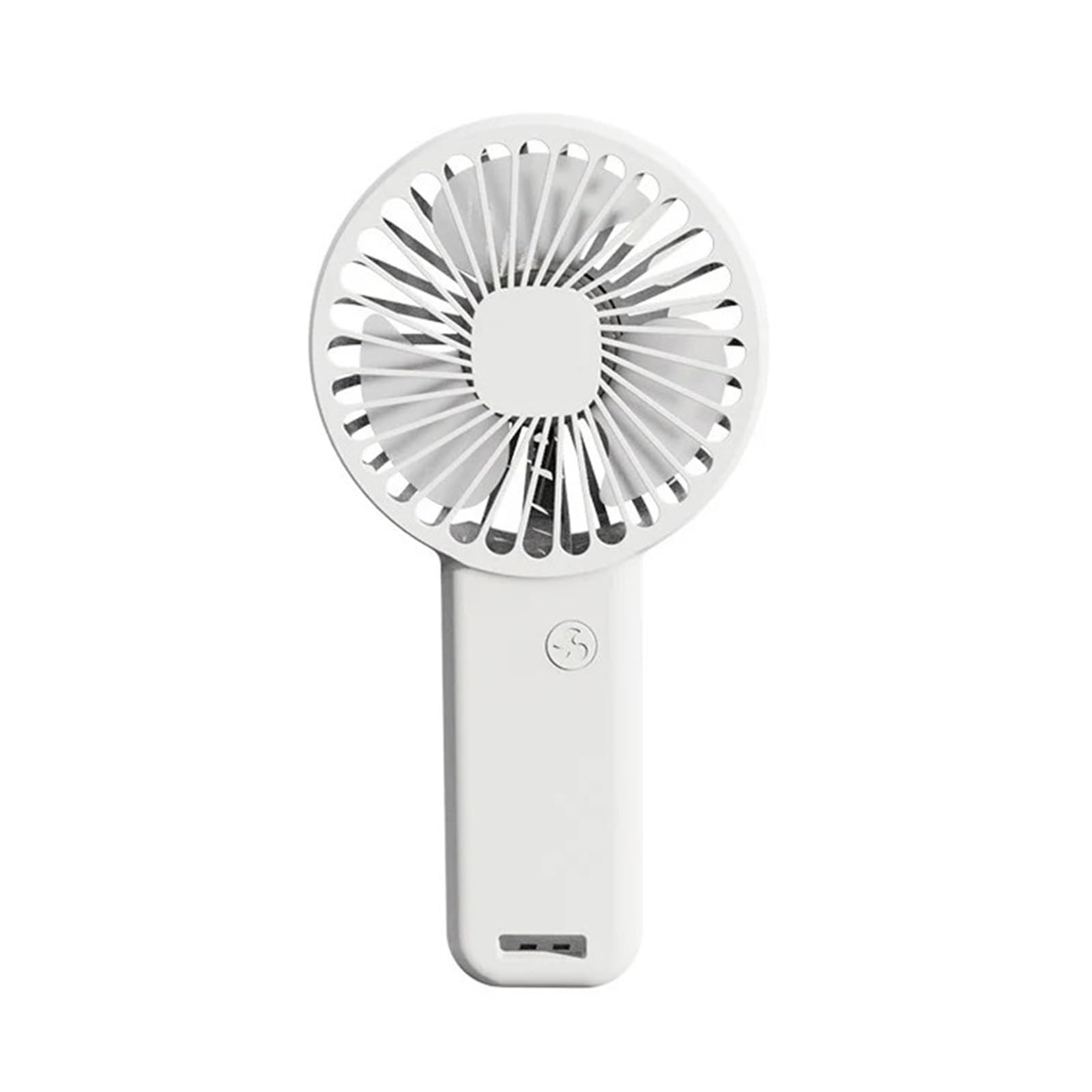 XJBTBA wentylator, przenośny ręczny wentylator USB Mini elektryczny akumulator cicha kieszeń małe wentylatory ręczne chłodzące chłodnica powietrza wentylator na biurko (biały)
