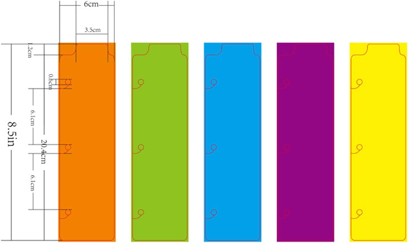 8.5x2.4 inch Binder Bookmark Snap in Bookmark Binder Dividers Page Dividers image 3