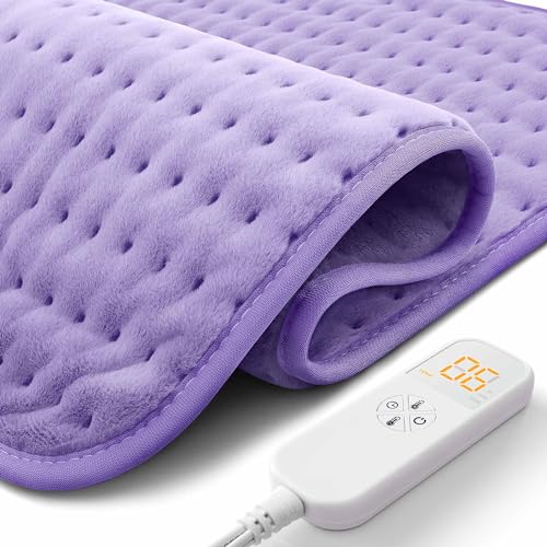 20x24 XL Heating Pad for Back Neck & Shoulders Soft Electric Heating Pad with Moist & Dry Heat Auto-Off Machine Washable Birthday Gifts for Women Wife Mom Her