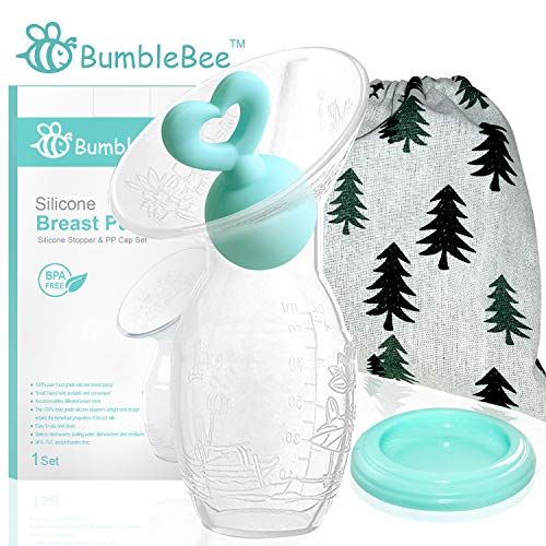 Tire-lait manuel Bumblebee avec bouchon d'allaitement et couvercle d'allaitement dans une boîte cadeau en silicone de qualité alimentaire sans bpa PVC et sans phtalate