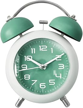 Valkyrie Akar Saniyeli Analog Y ksek Sesli  irin Masa Saati Alarml  I kl  Dakik  ift  anl  Ye il
