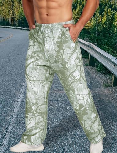 SEAUR Mens Camo Pants Graphic Print Baggy Track Pants with Pocket Hunting Elastic Waist Joggers Trousers Streetwear4