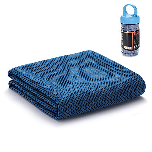 Toalha esportiva Fesjoy de 30,5 x 101,6 cm com secagem rápida e fresca toalha absorvente de suor par