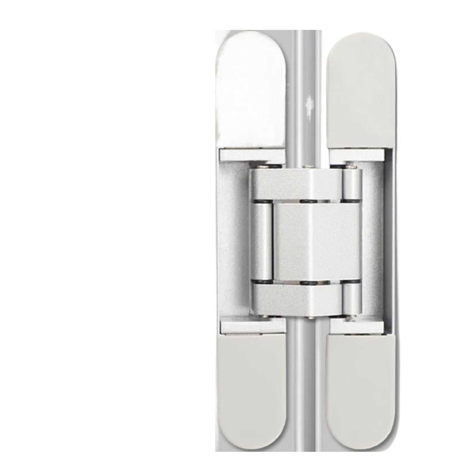 2-Pack Invisible Door Hinges, Hidden Three-Dimensional Adjustable Cross Wooden Door Outward Opening Hidden Door Hinge 180 Degree(150-25-silver)